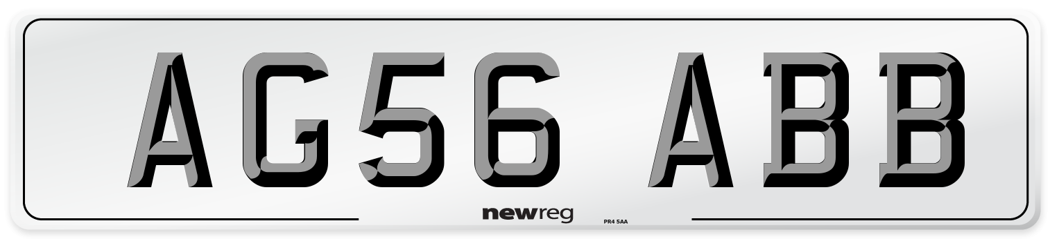 AG56 ABB Number Plate from New Reg